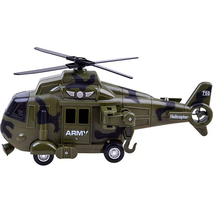 Вертолет AP9907A Автопром спецтранспорт, 1:16, на батарейках: свет и звук, в коробке 32*11,5*18,5 см (Маш7674)
