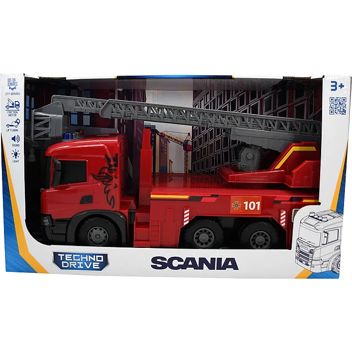 Автомодель серії "Super Big Truck" – ПОЖЕЖНА МАШИНА SCANIA (світло, звук, функ. води)