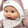 Пупс, серия SOFT DOUDOU, в лиловой одежде в коробке, 26см, Nines d`Onil (04125)