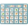 Дерев'яна абетка-вкладиш англійська "ALPHABET" 3240-03-002 синя 29х39 см