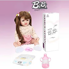 Лялька XBY 5515 (12) висота 52 см, гумова, пляшечка, памперс, соска, в коробці