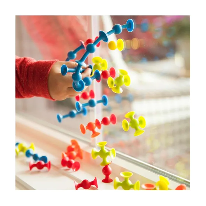 Конструктор Fat Brain Toys Mini Squigz на мини-присосках 75 деталей (F107ML)