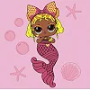 Набор для росписи по номерам для детей "L.O.L. Surprise! Mermaids Queen Bee" 40х40 см. KHO6265 (Нас5267)