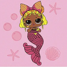 Набор для росписи по номерам для детей "L.O.L. Surprise! Mermaids Queen Bee" 40х40 см. KHO6265 (Нас5267)
