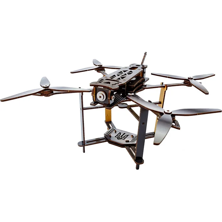 Деревянный 3D конструктор FPV "Дрон" Puz-00923 PuzzleOk (Дер9023)