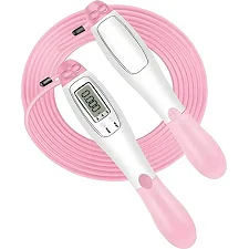 Скоростная скакалка со счетчиком EasyFit EF-1916-WP белый-розовый