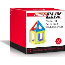 Магнитный конструктор Guidecraft PowerClix Frames Базовый набор, 6 деталей (G9480)