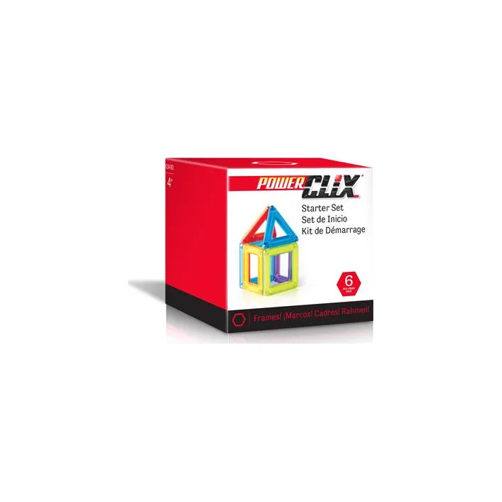 Магнитный конструктор Guidecraft PowerClix Frames Базовый набор, 6 деталей (G9480)