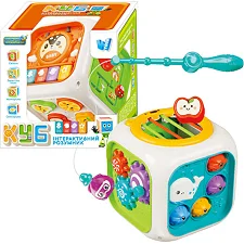 Куб "Интерактивный умник" 30671 (32) "WToys", ОСВУЧЕНИЕ УКРАИНСКИМ ЯЗЫКОМ, в коробке