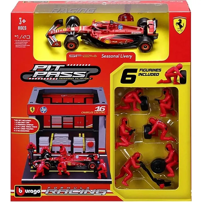 Ігровий набір Формула-1 "Pit Pass Ferrari SF-24" Bburago 18-36862 (#16)
