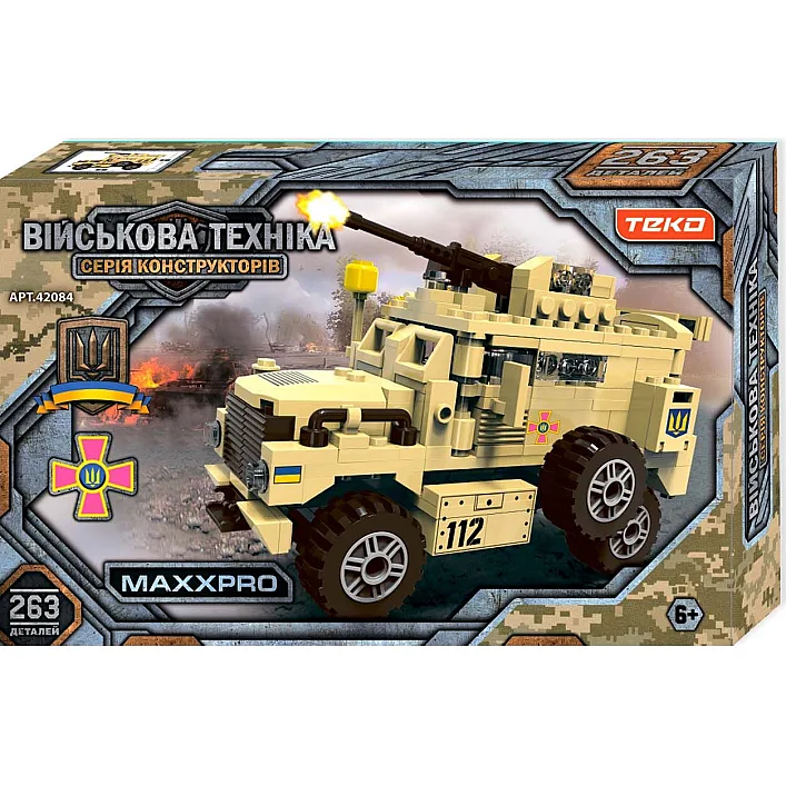 Конструктор "Военная техника" 42084 (24/2) "Teko", 263 детали, бронетранспортер MAXXPRO, в коробке