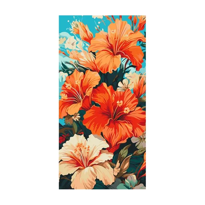 Картина за номерами ArtCraft Гібіскус 40х80 см (13073-AC)