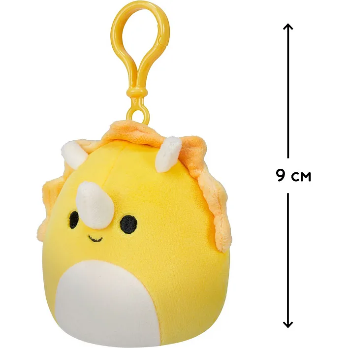 М'яка іграшка на кліпсі SQUISHMALLOWS – ТРИЦЕРАТОПС (9 cm)