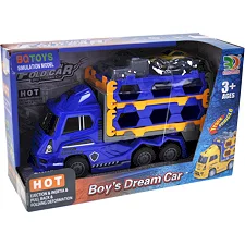 Автовоз BQ700-90 інерційний, з машинками, в коробці YG Toys (Маш7597)