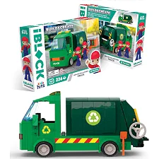 Конструктор Kids hits IBLOCK JUNIOR KH17/005/2 226 деталей Грузовик для сбора мусора короб. 32*21,5*5 (Кон2631)