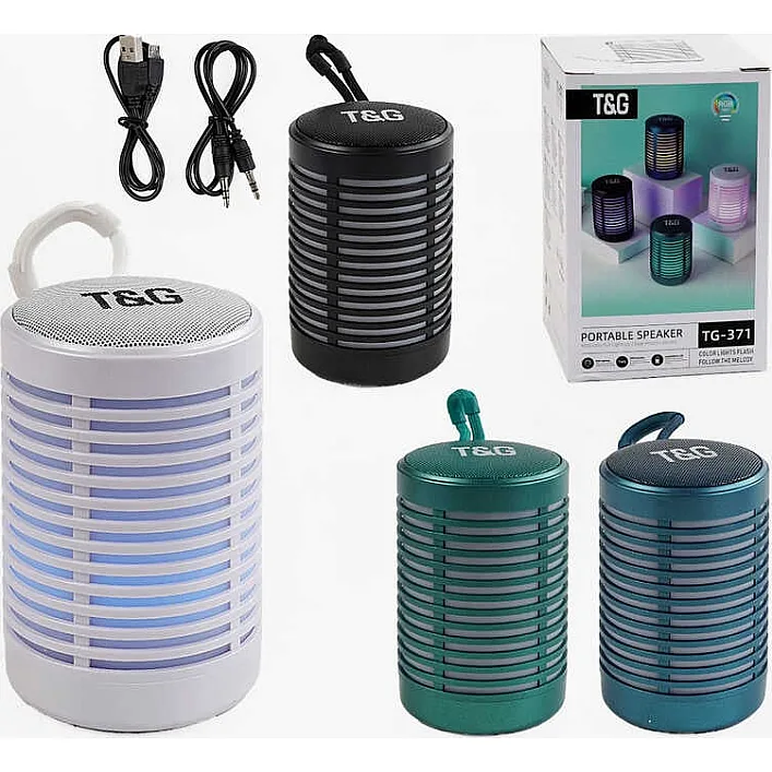 Колонка C 67901 / TG 371 (60) bluetooth, від акумулятора, підсвічування, micro usb, TF-картка, usb-слот, AUX-роз’єм, в коробці, ВИДАЄТЬСЯ ТІЛЬКИ МІКС ВИДІВ