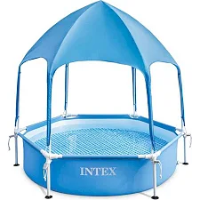 Intex Басейн каркасний 28209 NP (1) 183x38см, Об`єм басейну:700л, вд 3-х років, CANOPY METAL FRAME POOL, вага 8,8кг