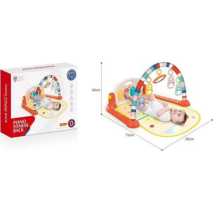 Коврик НЕ 0651 (12) подсветка, мелодии, 5 подвесок, музыкальное пианино, в коробке