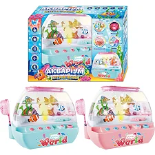 Музыкальный аквариум 49579 (24) "WToys", 2 цвета, ОСВУЧЕНИЕ УКРАИНСКИМ ЯЗЫКОМ, подсветка, сказки, песни, Bluetooth, ночник, USB-кабель, в коробке