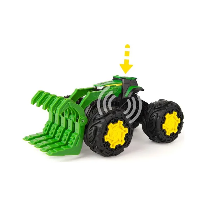 Машинка Трактор John Deere Kids Monster Treads с ковшом и большими колесами (47327)