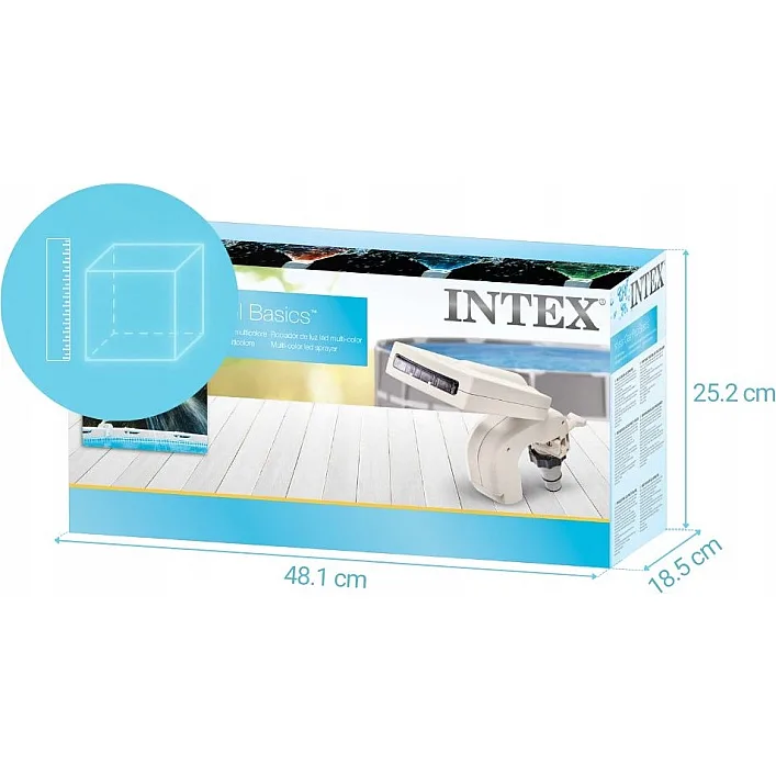 Фонтан для бассейна Intex 28089 с подсветкой LED.