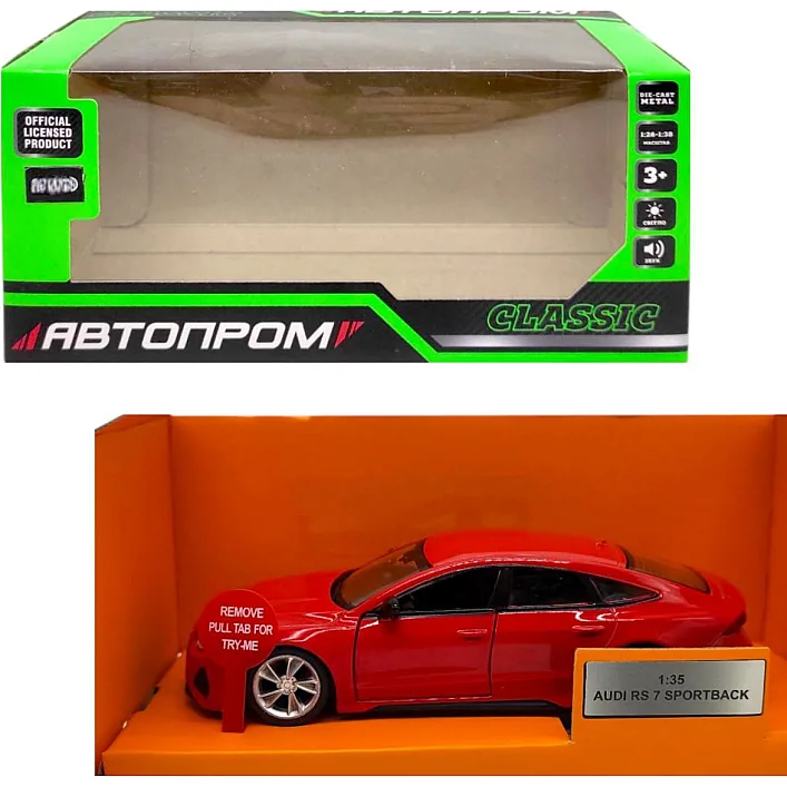 Машинка металева "АВТОПРОМ 1:35 Audi RS 7 Sportback"