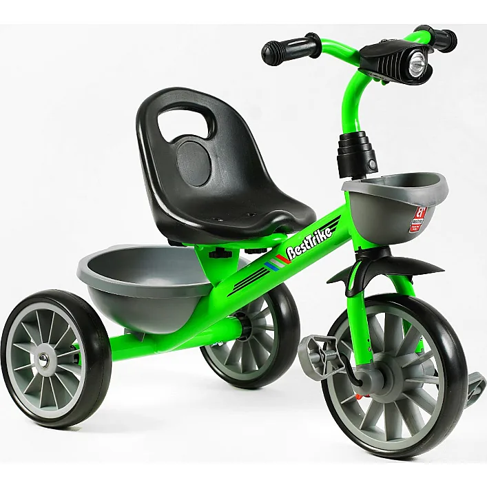 Велосипед 3-х колісний BS-14640 "Best Trike" (1) колеса EVA переднє 12’’, заднє 10’’, сталева рама, фара з музикою та світлом, 2 кошики, в коробці