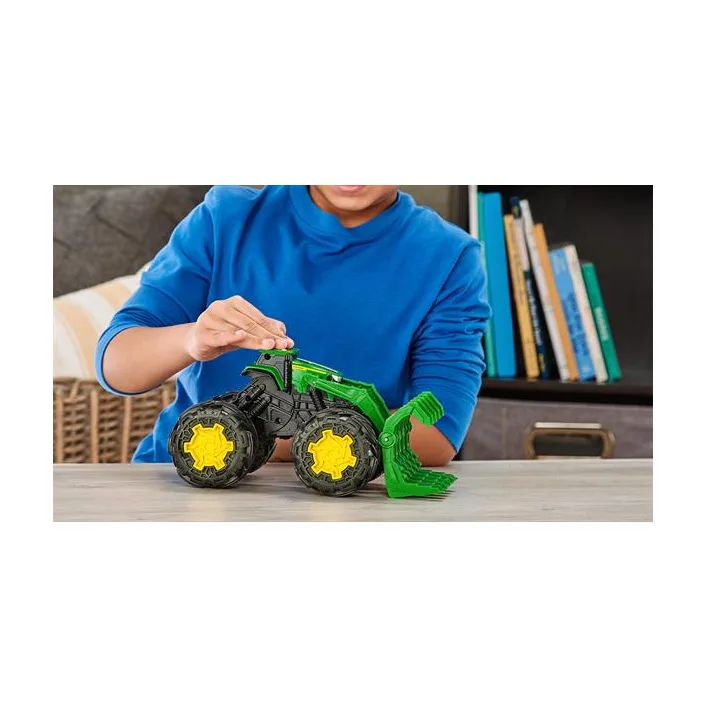 Машинка Трактор John Deere Kids Monster Treads с ковшом и большими колесами (47327)