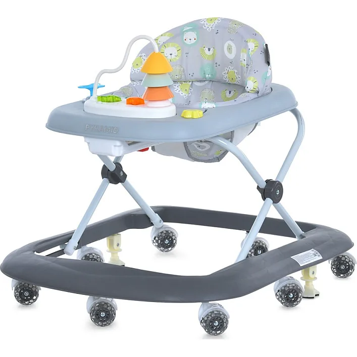 Дитячі ходунки Pyramid ME 1217 Gray, музика, світло