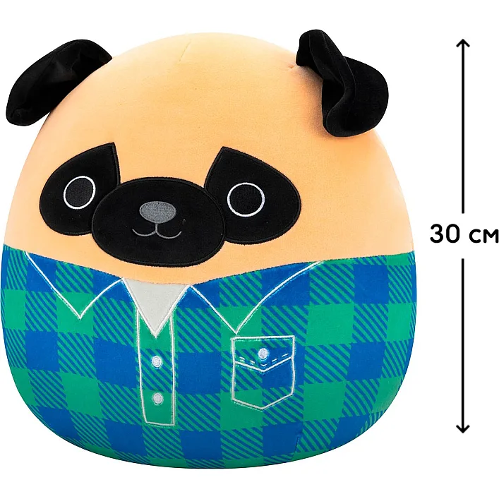 М'яка іграшка SQUISHMALLOWS – МОПС ПРИНЦ (30 cm)