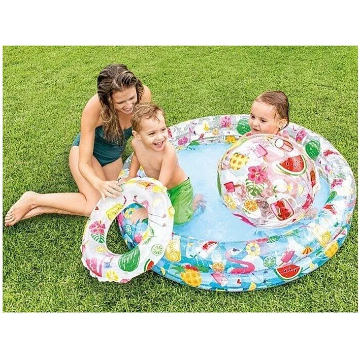 Бассейн (2 секции) с ремкомплектом INTEX 59460 р.122*25см (Рез9460)
