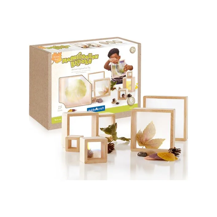 Набор Guidecraft Natural Play Блоки с увеличительными стеклами, 6 шт. (G3018)