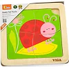 Деревянный мини-пазл Viga Toys Божья коровка, 4 эл. (50140)
