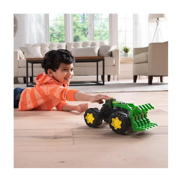 Машинка Трактор John Deere Kids Monster Treads с ковшом и большими колесами (47327)