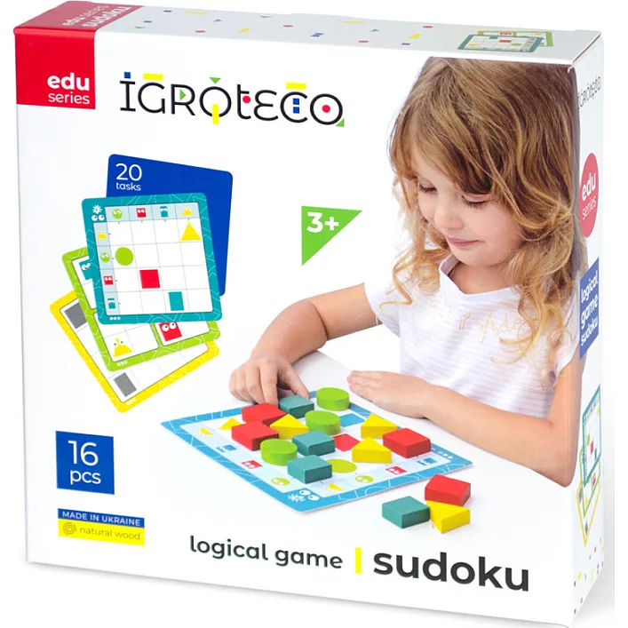 Деревянная игра-логика "Судоку геометрическое" 900514 IGROTECO (Дер1451)