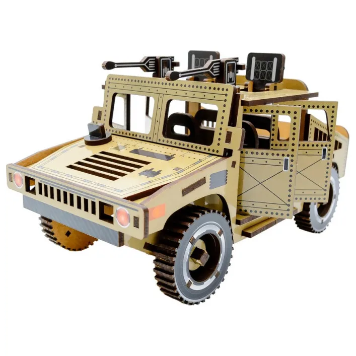 Деревянный 3D конструктор "HUMVEE" Puz-00927 р.22*11*12,5см PuzzleOk (Дер9926)