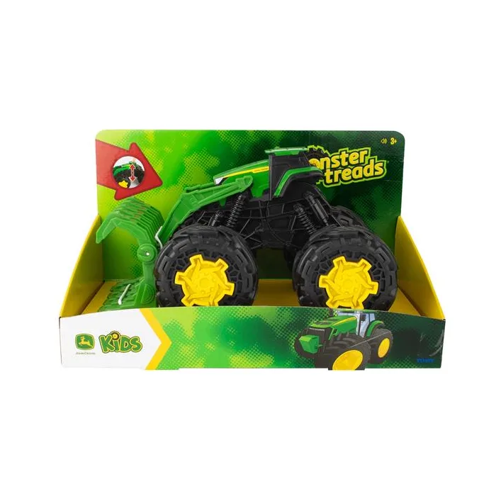 Машинка Трактор John Deere Kids Monster Treads с ковшом и большими колесами (47327)