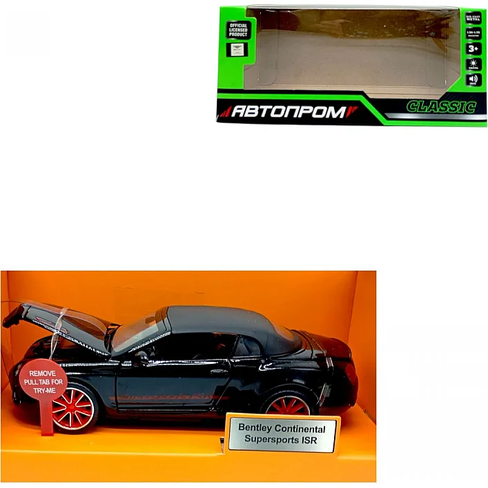 АВТОПРОМ 1:32 Bentley Continental Supersports ISR (ЧОРНА)