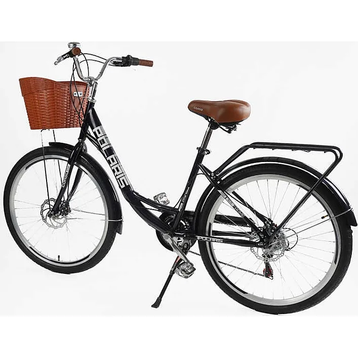 Велосипед городской Corso «Polaris» 26'' PS-36620 + КОРЗИНА