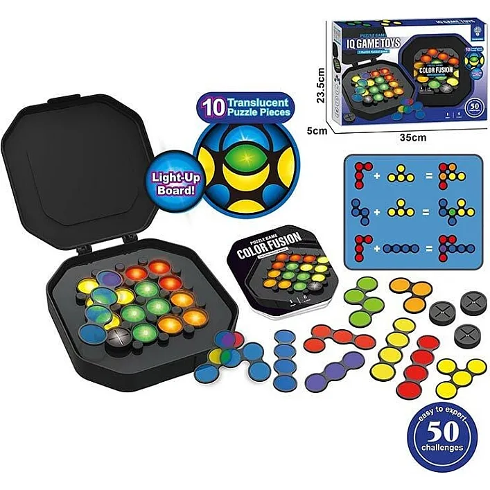 Логическая игра IQ 9 B (60/2) подсветка, инструкция, 50 уровней, инструкция, в коробке
