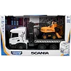 Ігровий набір серії "Super Big Truck" – АВТОКРАН SCANIA З ЕКСКАВАТОРОМ (світло, звук)