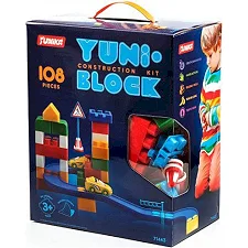 Конструктор "YUNI-BLOK" в коробке 108 деталей 1443 Юника (Кон1443)
