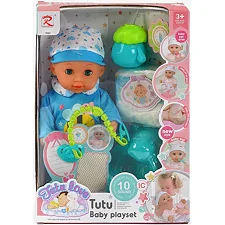 Пупс 9562 (24) "Tutu Baby playset", музичний чіп, характерні звуки та фрази, заплющує очі, аксесуари, в коробці