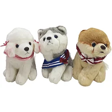 Щенок мягконабивной, 3виды (пудель, хаски, шпиц) 25см (Мяк3303)