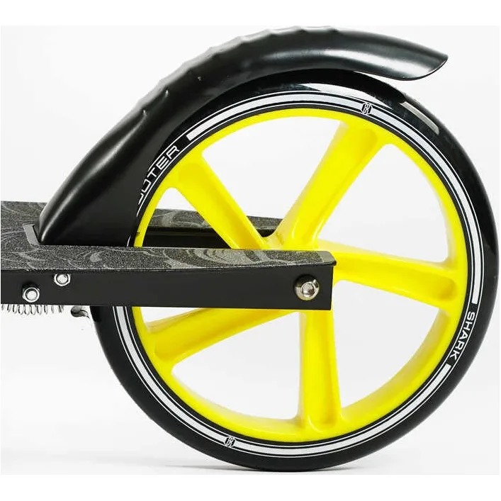 Самокат двухколесный "Best Scooter" SH-10865(4) "SHARK", с ручным тормозом, зажим руля, колеса PU - 20 см, 1 амортизатор, в коробке