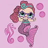 Набор для росписи по номерам для детей "L.O.L. Surprise! Mermaids Waves" 40х40 см. KHO6266 (Нас5268)