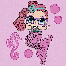 Набор для росписи по номерам для детей "L.O.L. Surprise! Mermaids Waves" 40х40 см. KHO6266 (Нас5268)