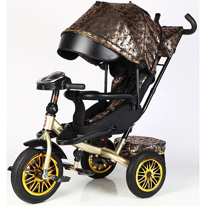 Велосипед 3-х цв. 8066 / 819-40 BestTrike "Perfetto" (1) поворотное сиденье, колеса резиновые бескамерные, корзина, фара музыкальная, USB, Bluetooth, в коробке