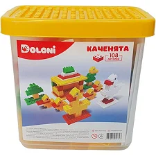 Конструктор "Каченята" 013888/11 в пластиковому боксі, 108 деталей