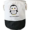 Кошик для іграшок та білизни "Hello cute animals Пінгвін" MGZ-1006(Black) 35 х 40 см